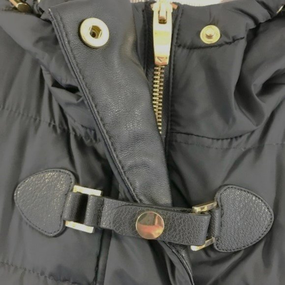 VIA SPIGA Stylish Black Puffer Coat Hooded Size L/ M Excellent Condition - Picture 7 of 9